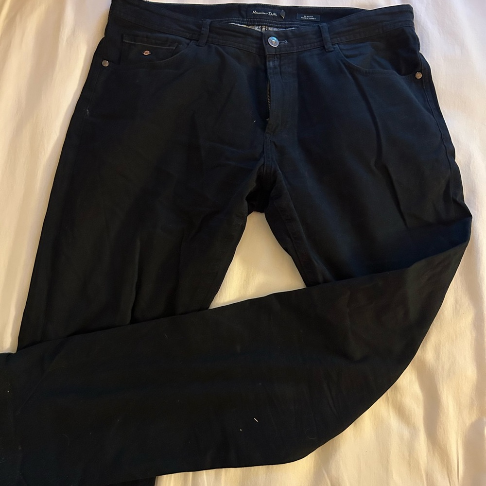 Massimo Dutti Black Slim Jeans Modern Fit